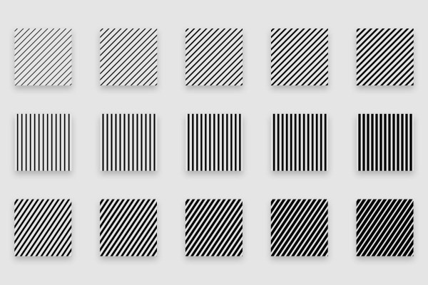 Halftone Patterns - Photoshop patterns for halftone grids: Lines 2