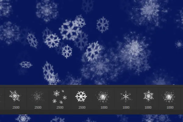 Das große Pinsel-Paket – Winter, Weihnachten & Silvester 4: Schneeflocken