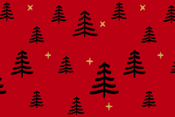 100 Juletre-mønster: "Vinter skog