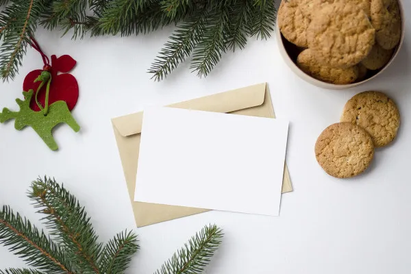11 Christmas backgrounds as images and mockups with delicious cookies