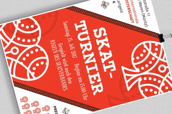 Flyer-skabeloner til skat- og pokertuneringer - Version 4.