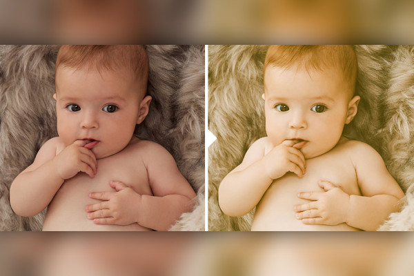 Photo preset for baby photos (Lightroom, Camera Raw): 03 | Warm Yellow