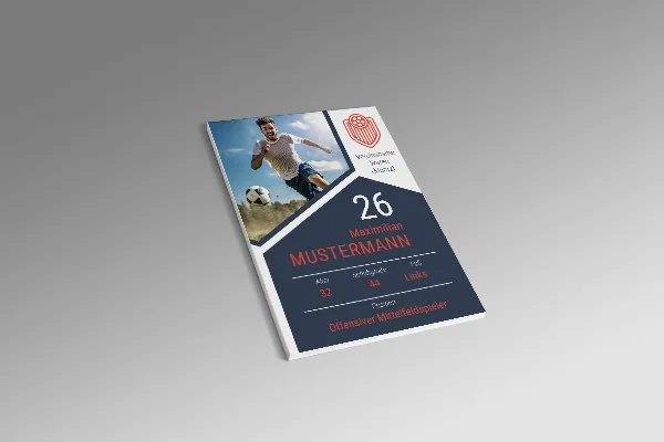 Modelos de design para o vosso clube desportivo - Vol. 2: Cartão de colecionador de jogador