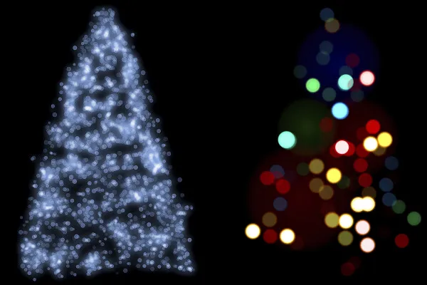 Bokeh effects for atmospheric Christmas tree lighting: colorful and rich in form