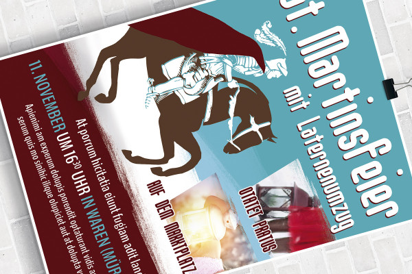 Flyer-Vorlagen für Martinstag und Laternenumzug – Version 4