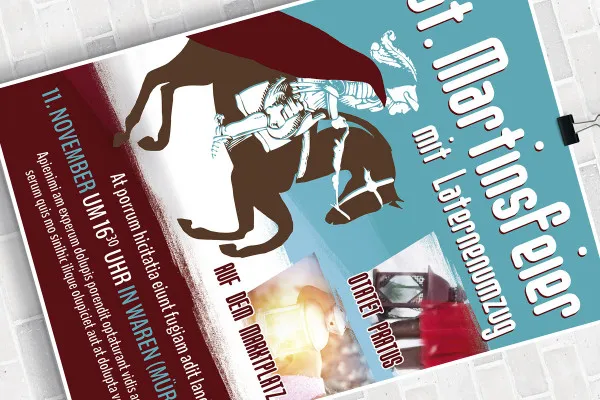 Flyer-Vorlagen für Martinstag und Laternenumzug – Version 4