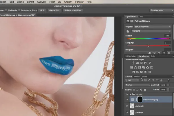 Looks & Styles mit Photoshop - Lippenretusche