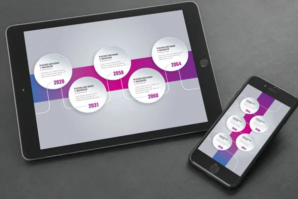 Timeline templates: Create modern timelines - Version 4
