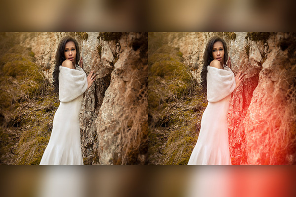 Photoshop-Handling: Lage røde lyslekkasje/lysflekk