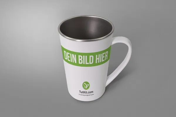 Mockup: Cangkir kopi dengan pegangan