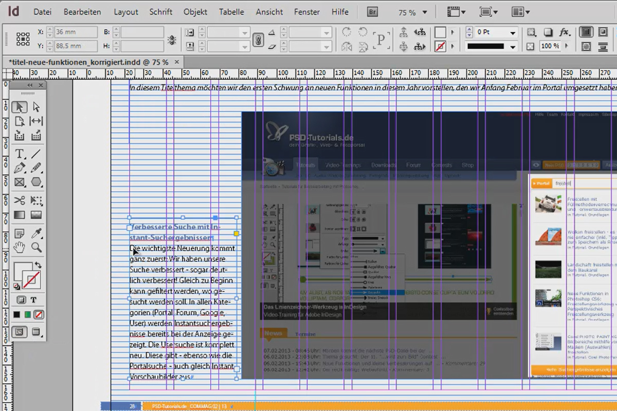 Tips & Tricks for Adobe InDesign: Enlarge assembly area