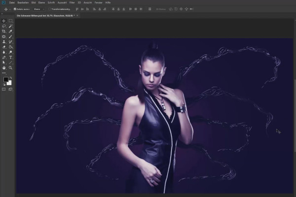 Compositing in Photoshop pour débutants : Veuve noire - 4 looks de couleurs et étapes finales