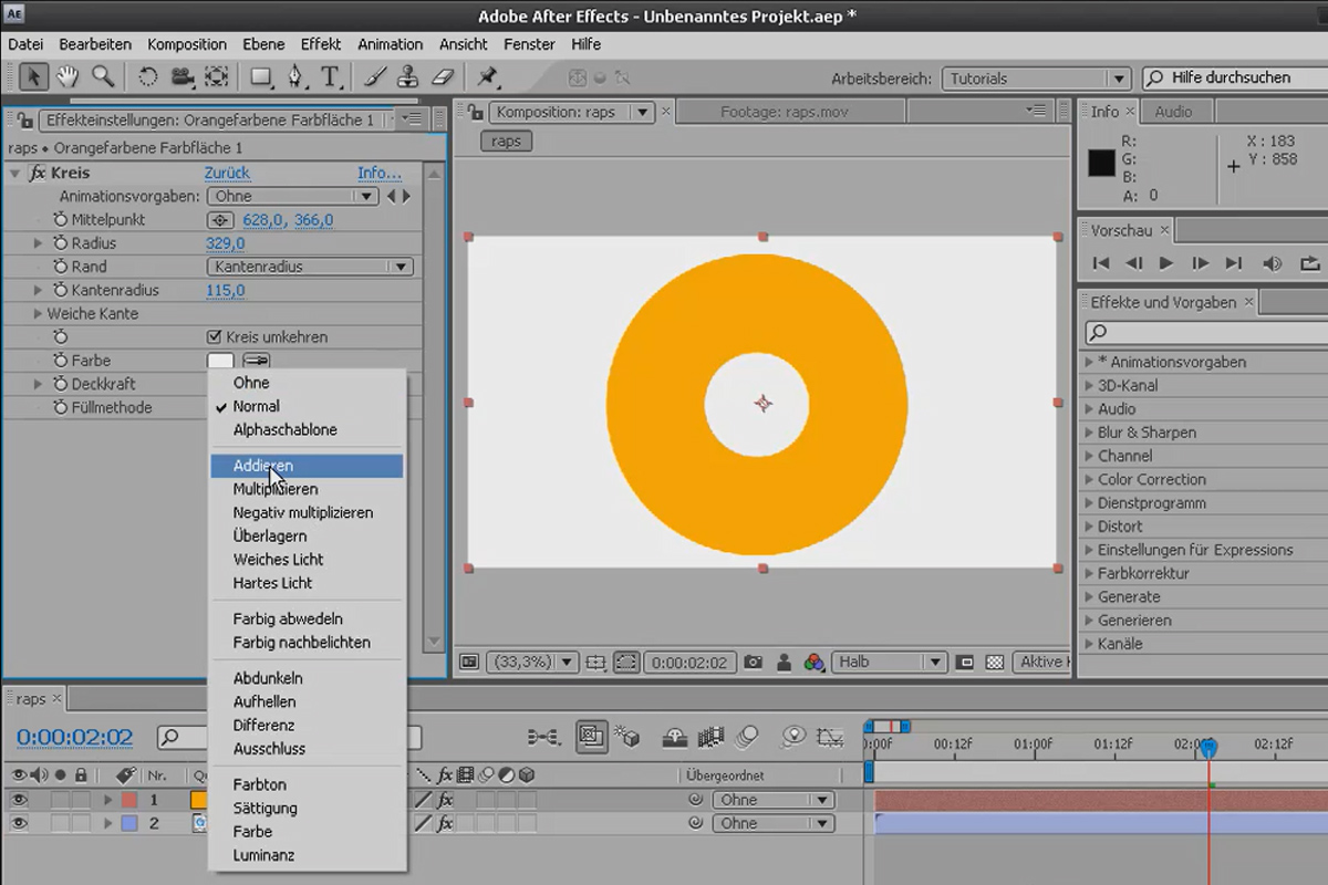 After Effects Basics: Effects and Adjustment Layers