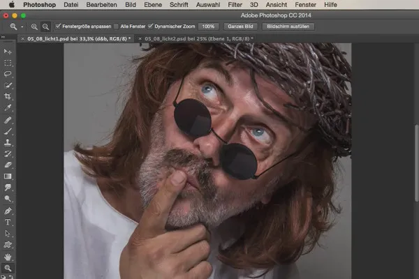 Spauskite ir stilių su „Photoshop“ - šviesa pabrėžia figūrą