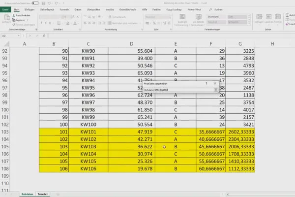 Tableaux croisés dynamiques dans Excel : 2.3 | Création du premier tableau croisé dynamique