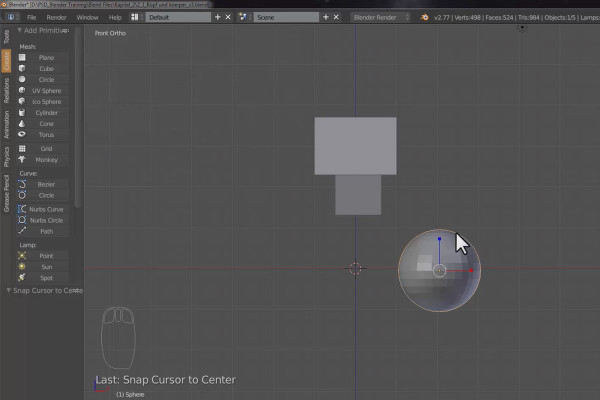 The practical training for Blender beginners - 2.1 Cubecraft character: head and body