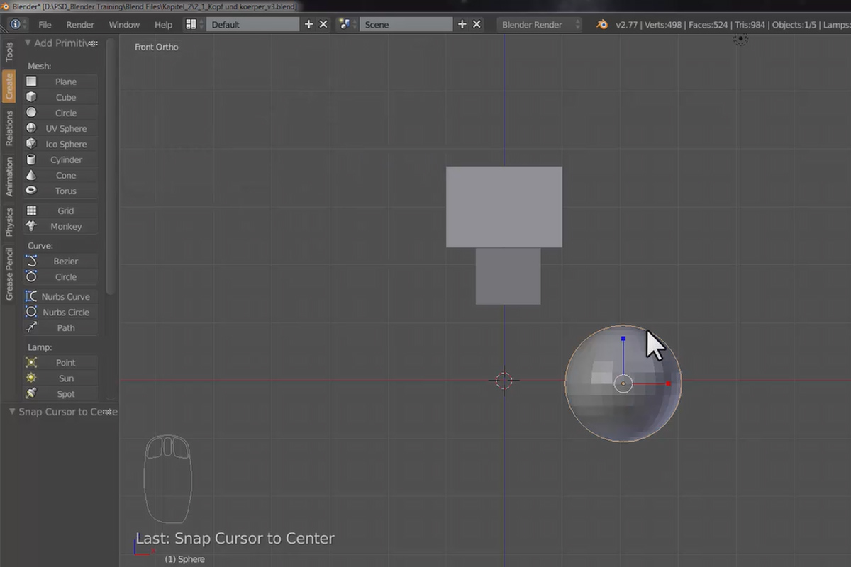 Blender'e yeni başlayanlar için uygulamalı eğitim – 2.1 Cubecraft karakteri: Kafa ve Vücut