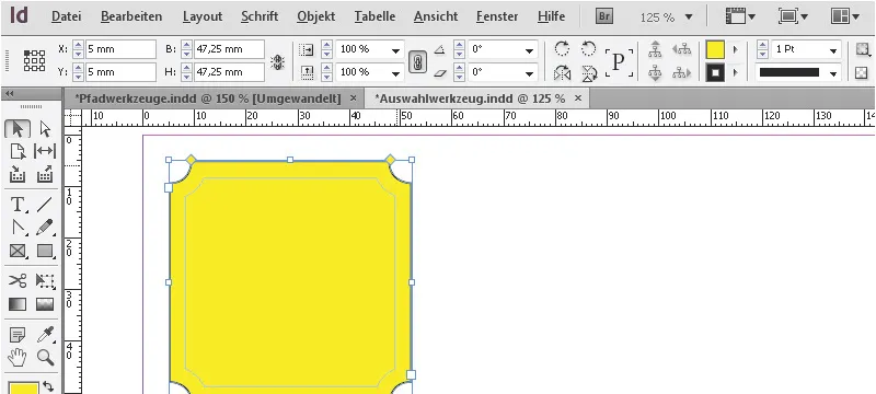 Atrankos įrankis programoje "InDesign