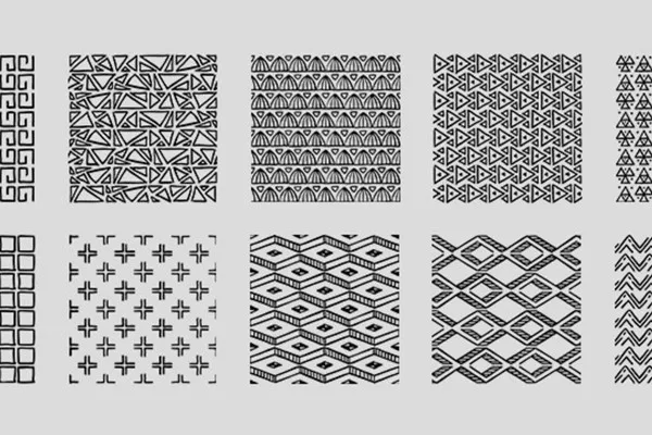 Photoshop ve Affinity Photo için süslemeler: kareler, rombalar