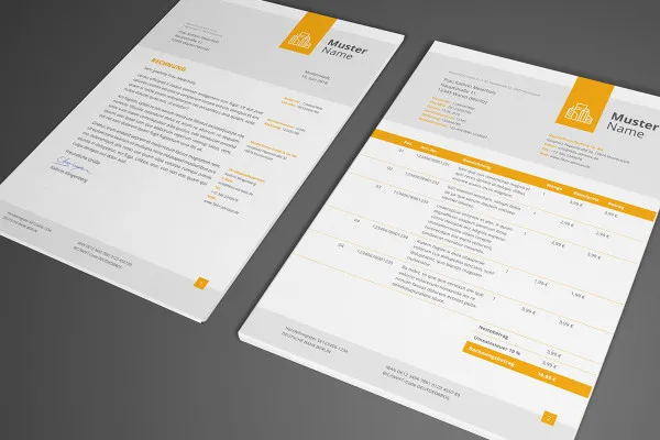 Invoice templates for business, trade and services - Vol. 2 - Template 3