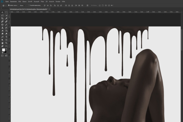 Create a creative photomontage in Photoshop: Composing "Chocolate" - 4 drops