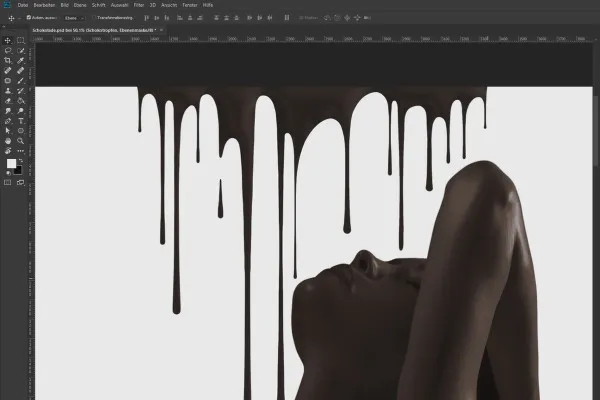 Create a creative photomontage in Photoshop: Composing "Chocolate" - 4 drops