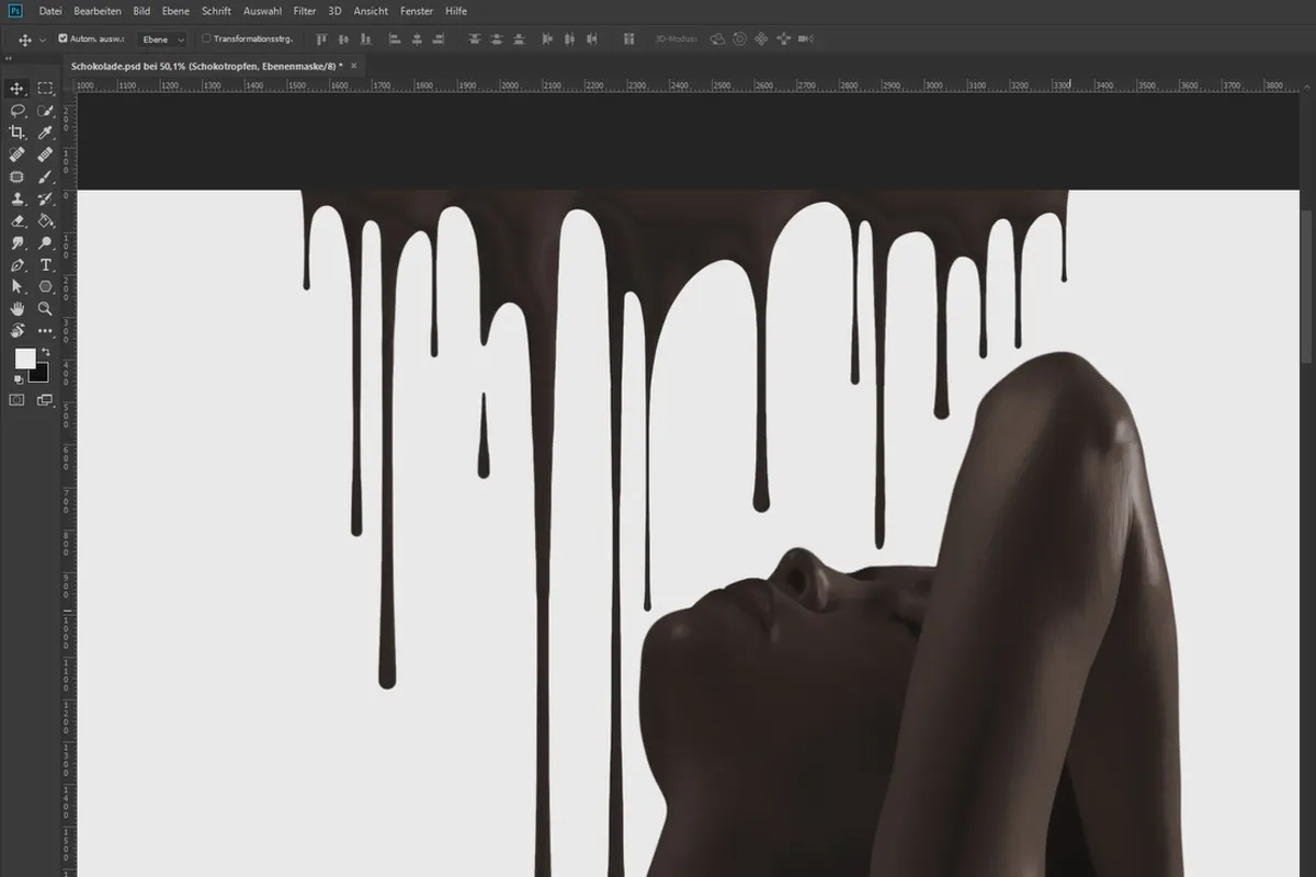 Create a creative photomontage in Photoshop: Composing "Chocolate" - 4 drops