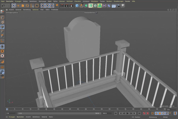 Cinema 4D-tutorial "Underground": 1.10 Skilt