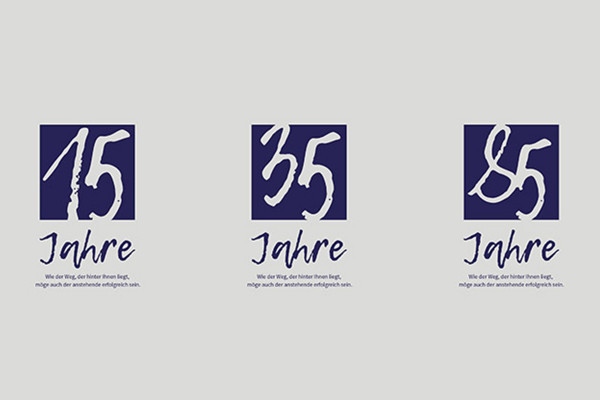 Zahlen-Design für Jubiläen und Geburtstage – Version 5