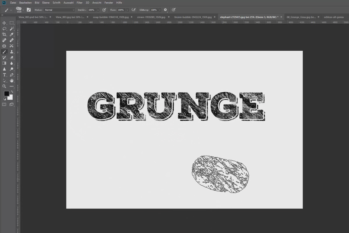 Den ultimate penseltreningen: 1,5 kreative typografi-effekter i grunge-stil
