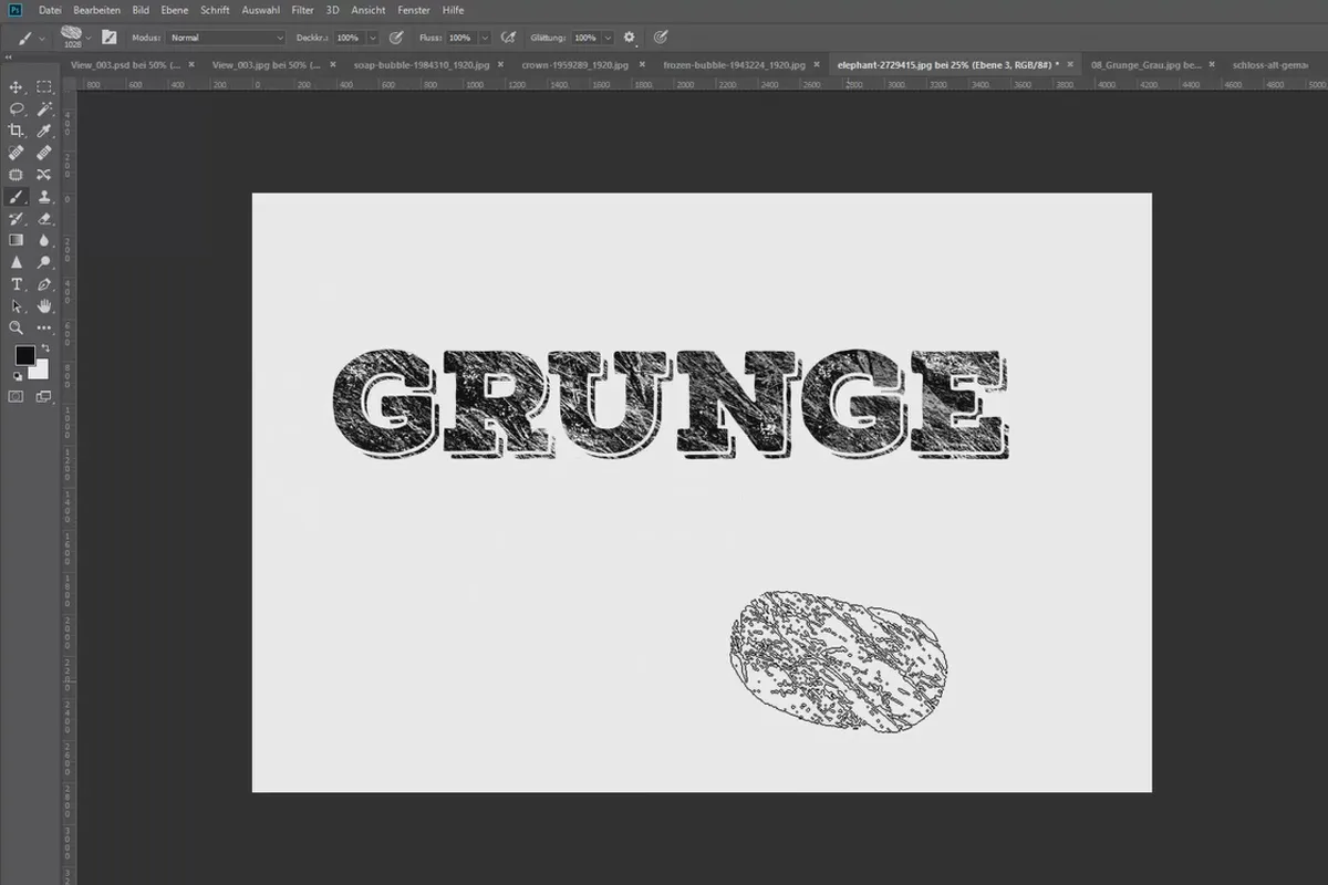 Den ultimate penseltreningen: 1,5 kreative typografi-effekter i grunge-stil