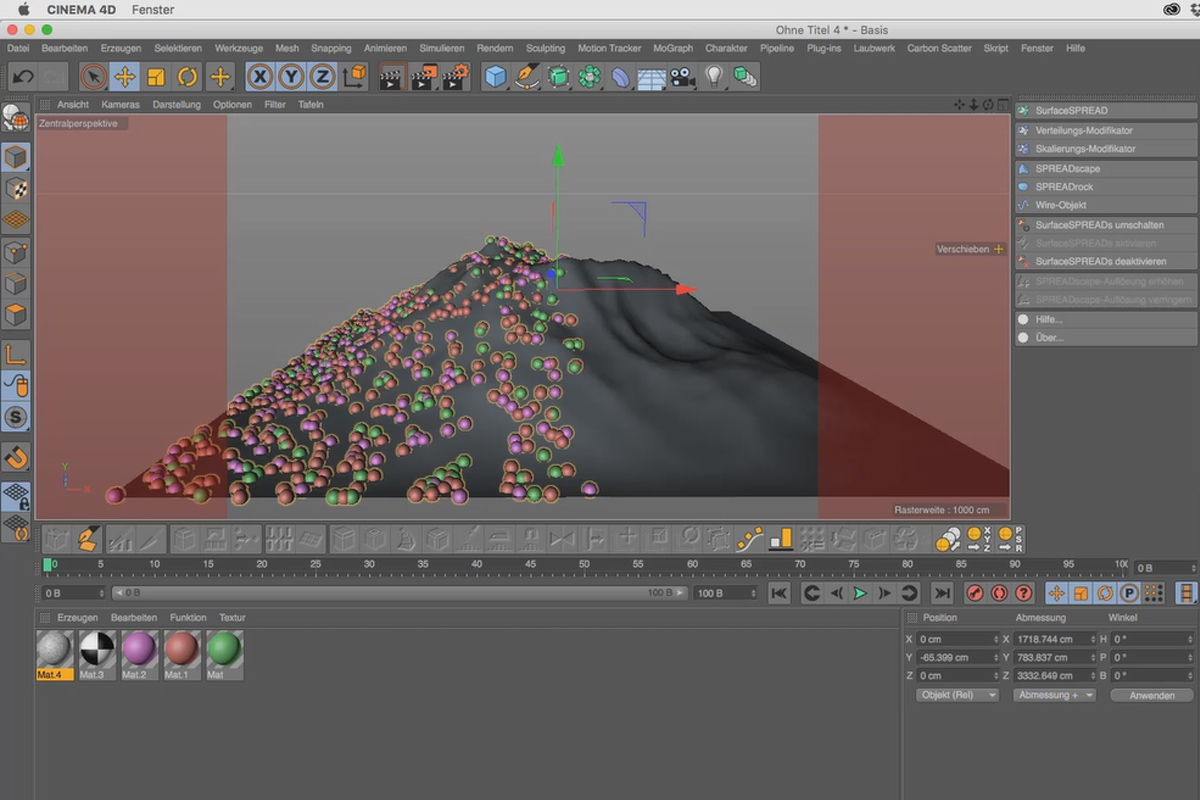 Løvværk til Cinema 4D: Introduktion til SurfaceSPREAD Del 2