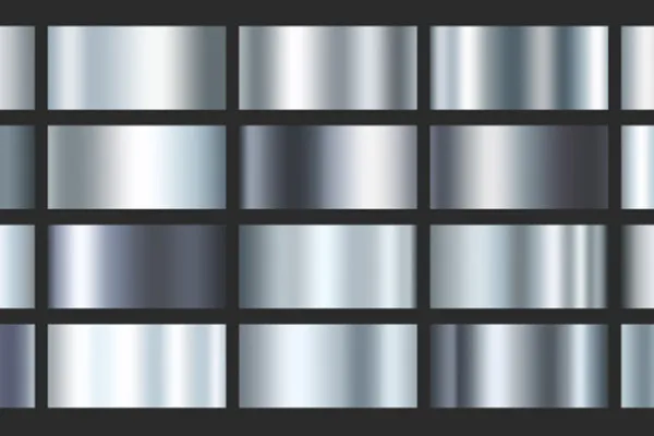 Photoshop-Farbverlauf: 20 Gradients in Silber für Metalleffekte zum Download