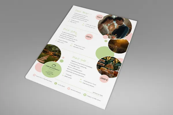 Lista de Preços – Modelo para Fotógrafos: Fotografia de Casamento (Versão 2)