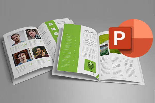 Šablonas sporto klubų žurnalui: „PowerPoint“ versija