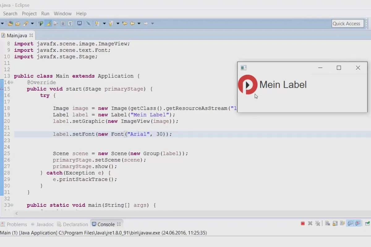 JavaFX for GUI-utvikling - 05 Etiketten i JavaFX - Alternativ til tekst