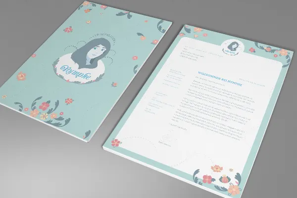 Florales Briefpapier-Design