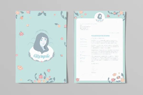 Diseño de papel de carta floral
