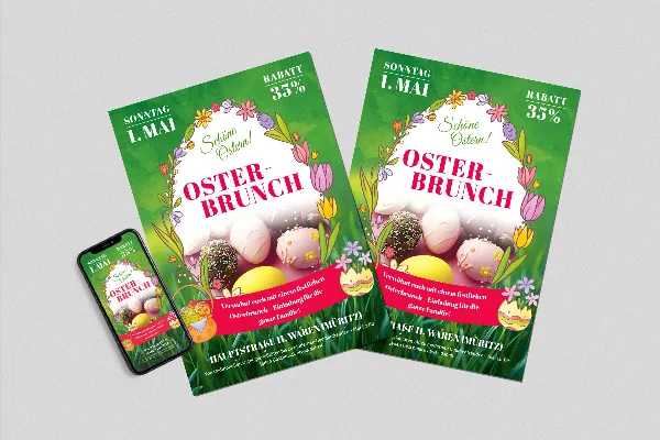 Flyer-Vorlage für Ostern - Version 5