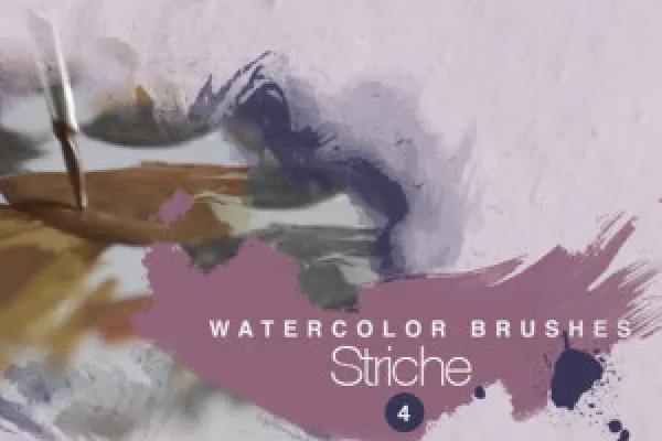Animierte Video-Overlays – Watercolor-Effekte: 4 Pinselstriche