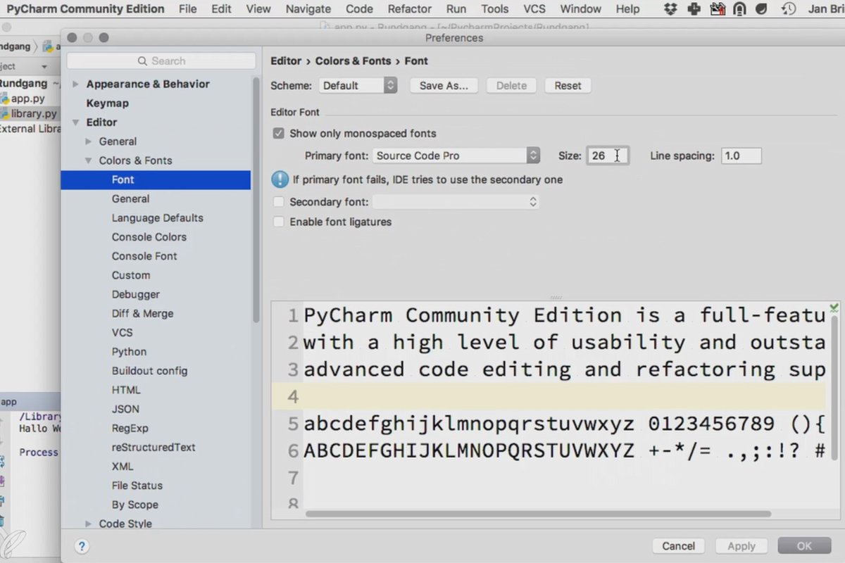 Programación con Python - 1.5 Trabajar con PyCharm