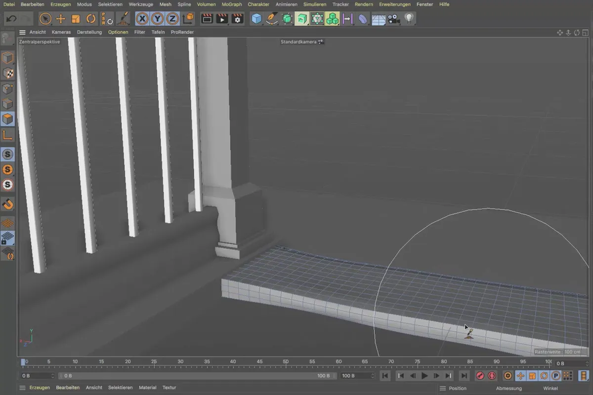 Cinema 4D-튜토리얼 "언더그라운드": 1.11 Gehweg