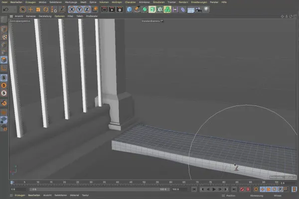 Cinema 4D-튜토리얼 "언더그라운드": 1.11 Gehweg