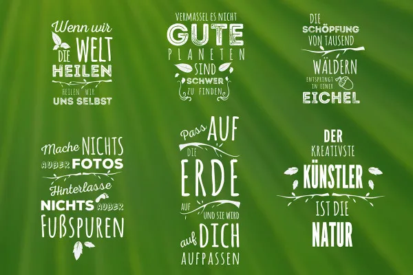 Kalligrafisches Typografiepaket – voll editierbare Vorlagen – Welt