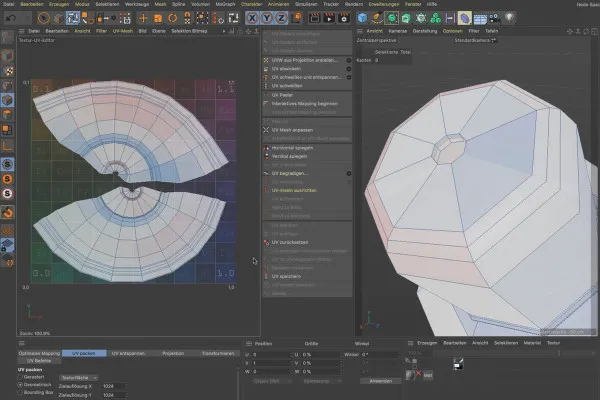 BodyPaint 3D-Tutorial: 1.5 Unwrap Lampshade 02