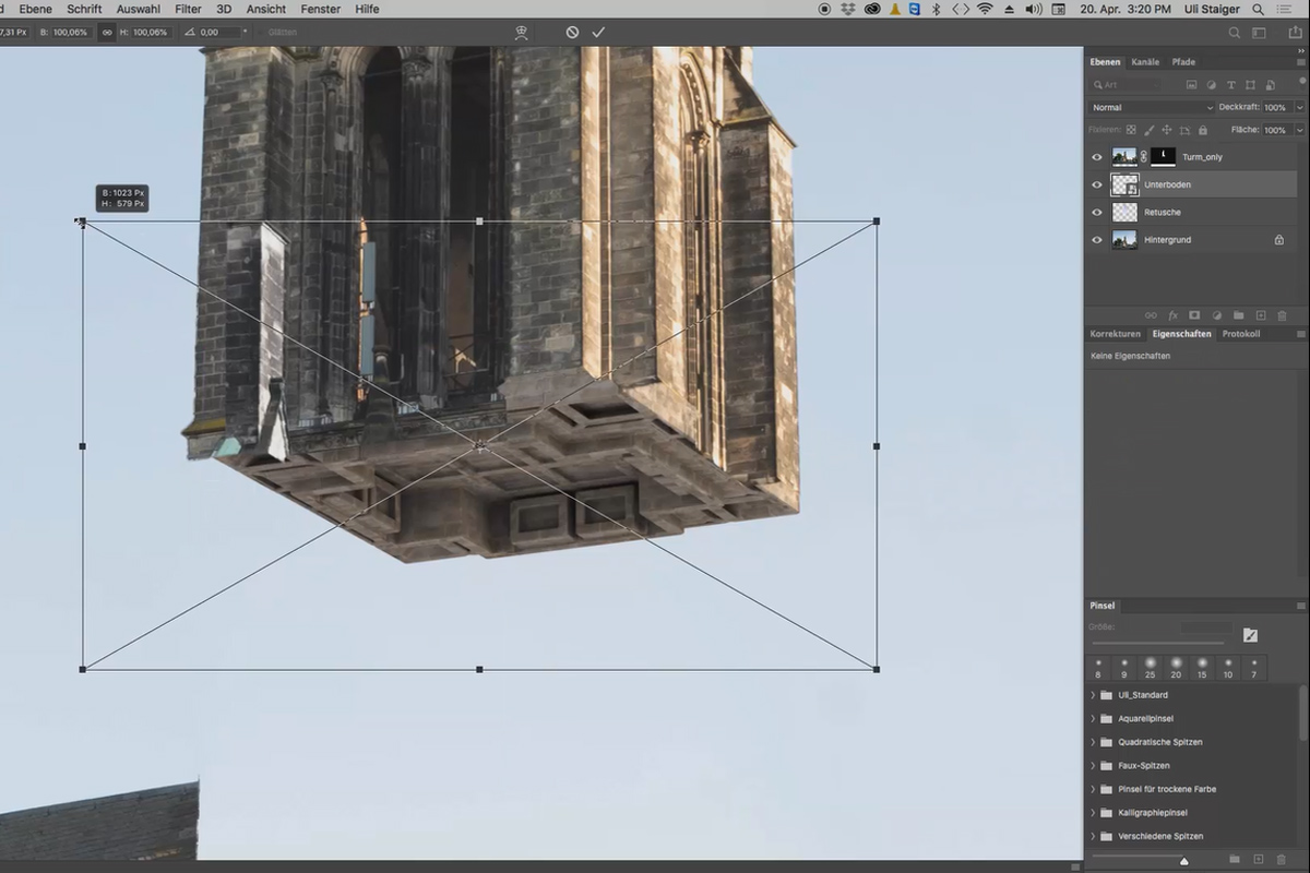 Tutorial de Photoshop 3D "Despegue": 05 | Parte inferior de la carrocería