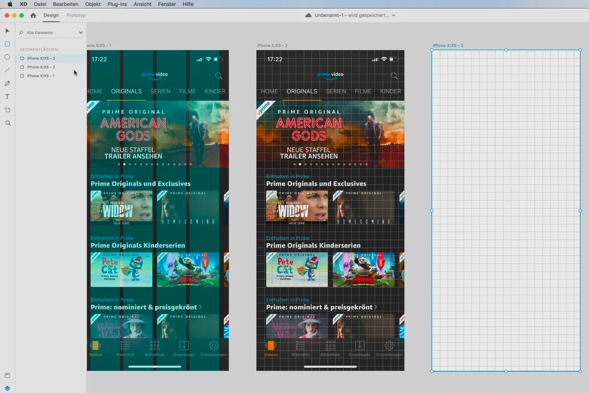 Adobe XD-Tutorial: 05 | Rastereinstellungen für Kolumnen und rechteckige Grids