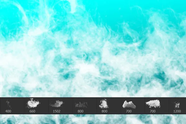 Pinsel für Photoshop mit Effekt: Nebel, Bodennebel, Rauch (Version 5)