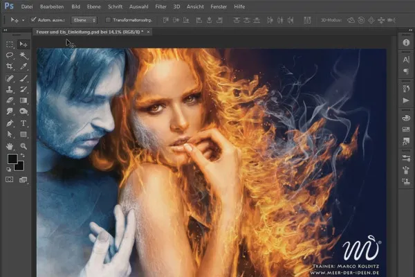 Σύνθεση Photoshop - Φωτιά και Πάγος - Μέρος 01: Εισαγωγή, προετοιμασία και τοποθέτηση της πρώτης εικόνας.