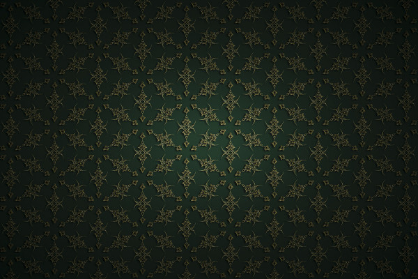 Goldene Ornamente auf grünem Hintergrund – Version 5